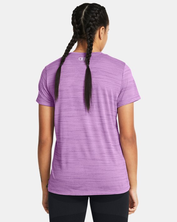 Women's UA Tech™ Tiger Short Sleeve, Purple, pdpMainDesktop image number 1